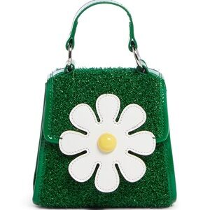 dELiA*s Green Mini Bag with White Floral Design
